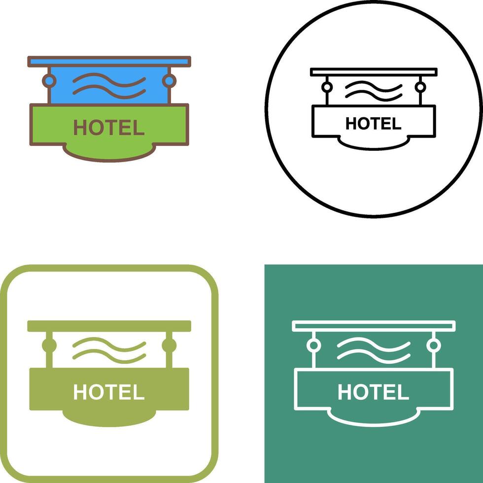 Hotel Sign Icon Design vector