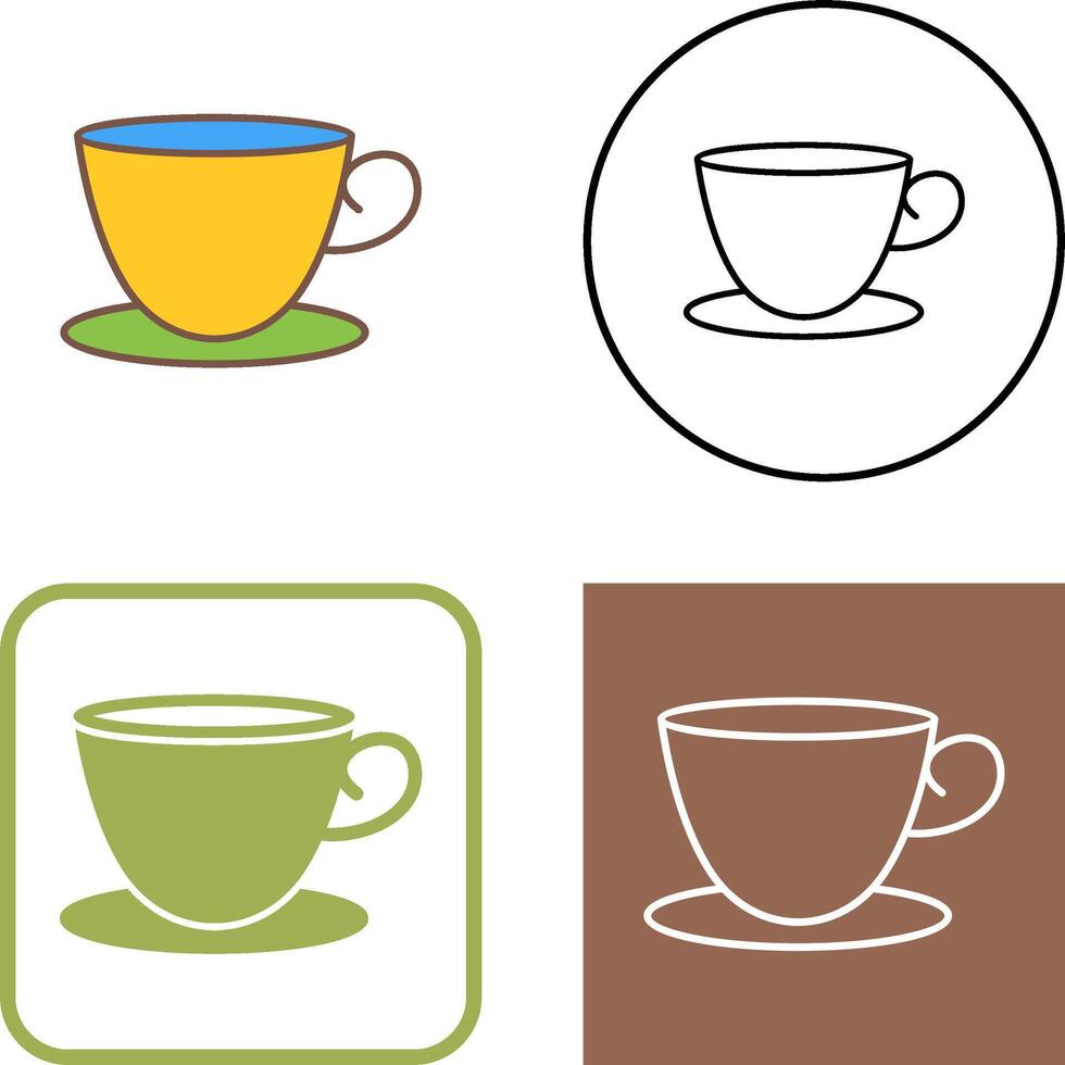 Tea Cup Icon Design vector