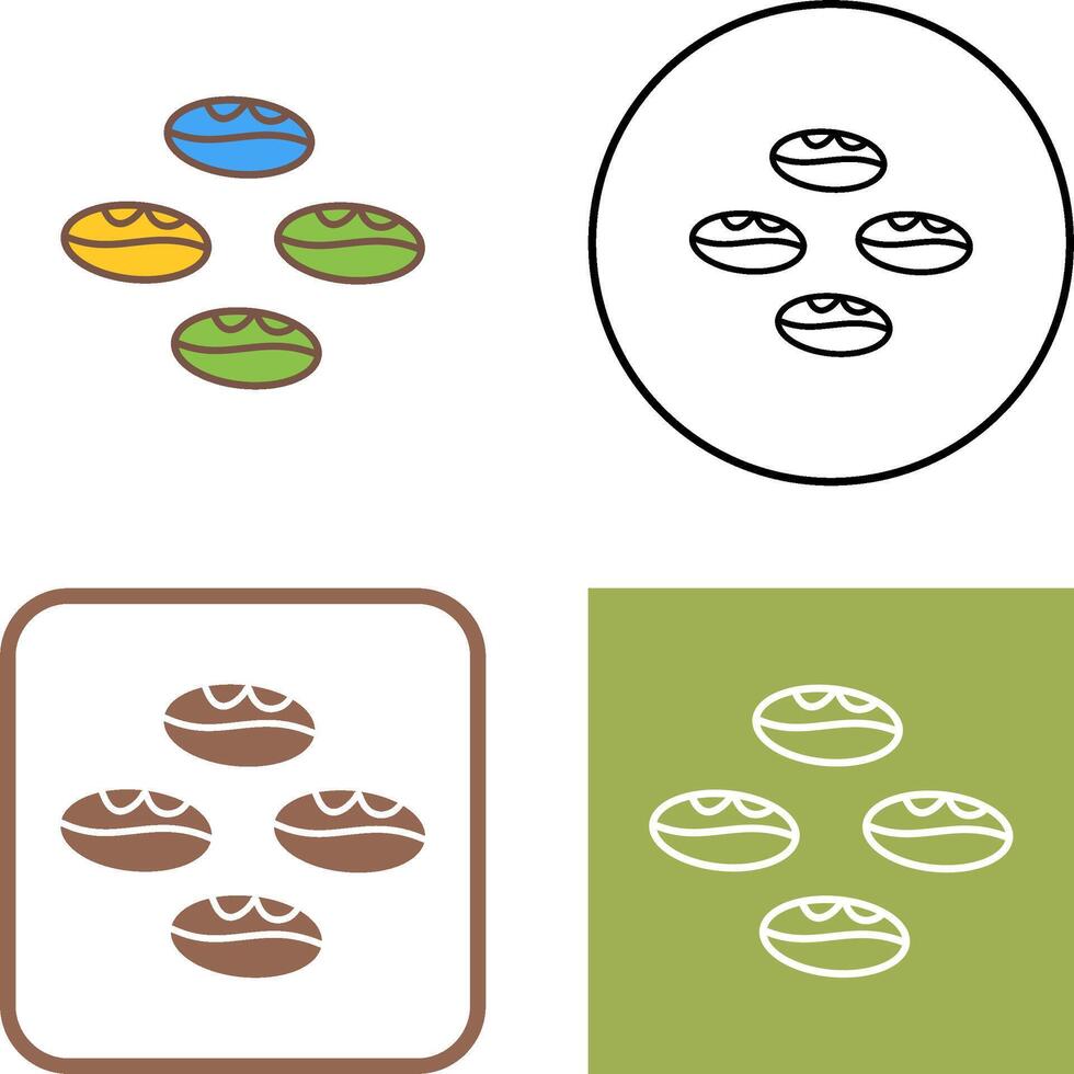 Coffee Beans Icon Design vector