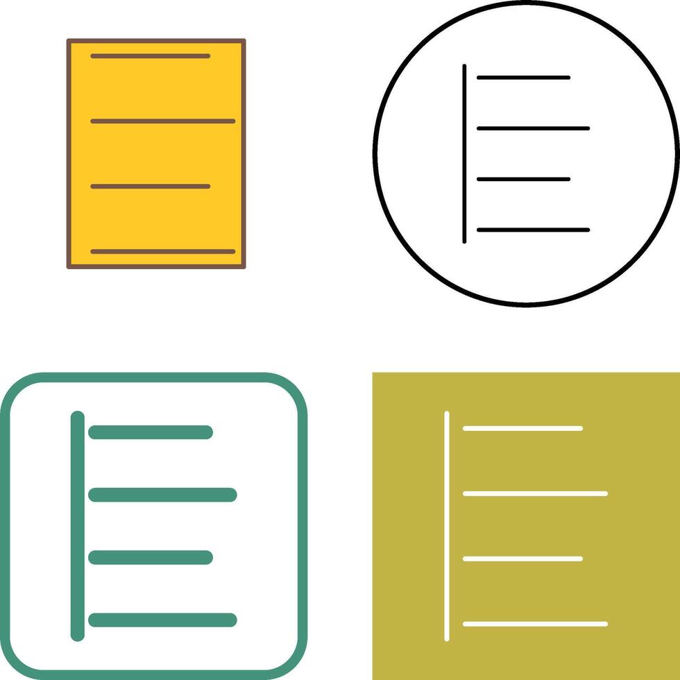 Unique Left Align Icon Design vector
