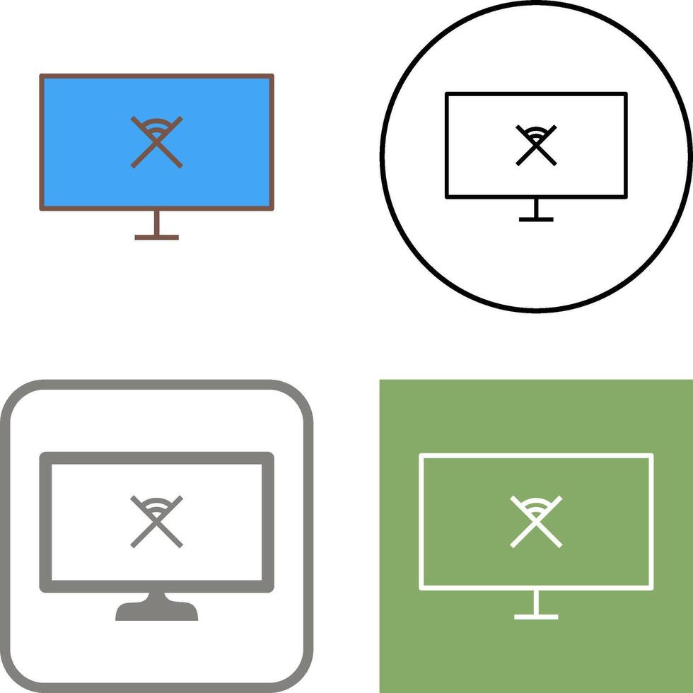 Unique Disconnected Network Icon Design vector