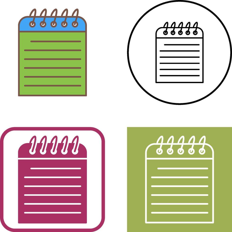 Unique Note Icon Design vector
