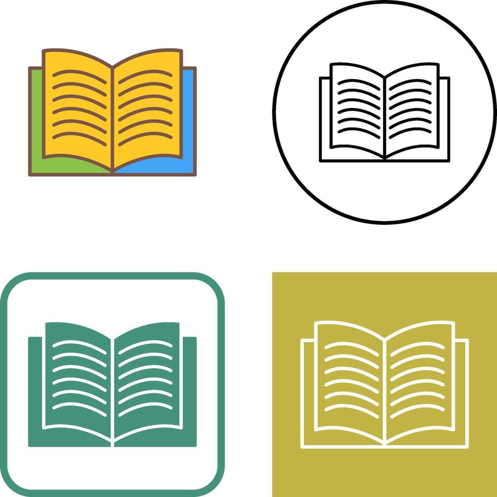 Unique Textbook Icon Design vector