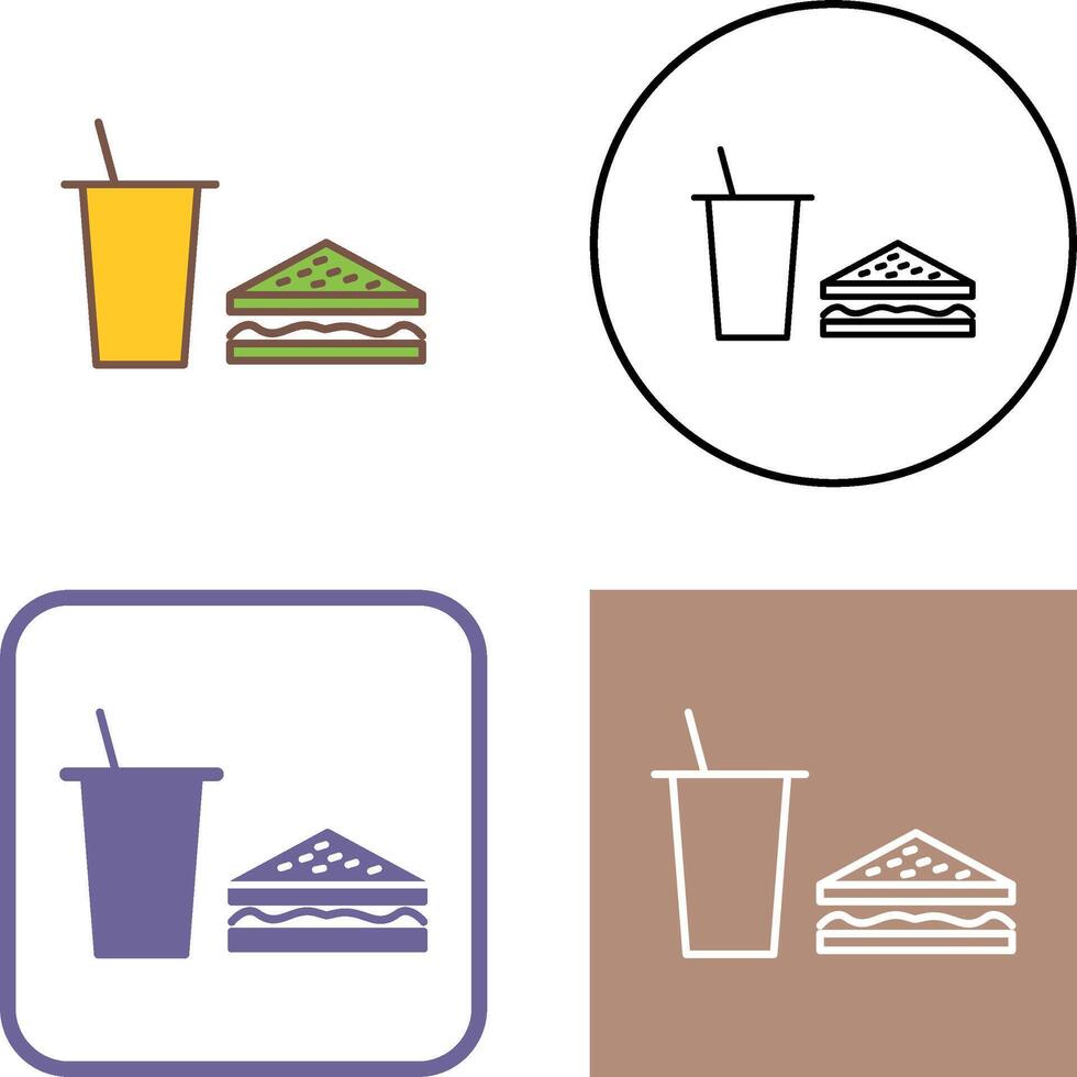 Unique Lunch Icon Design vector