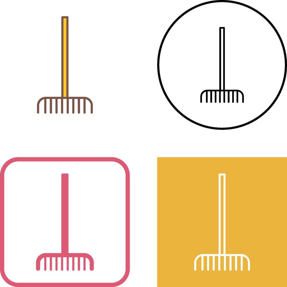 Fork picking Leaves Icon Design vector