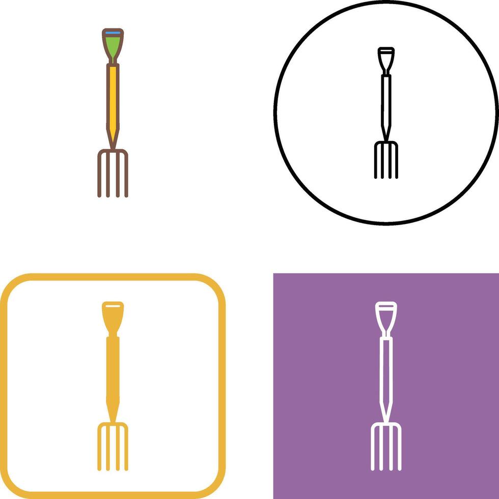 Gardening Fork Icon Design vector