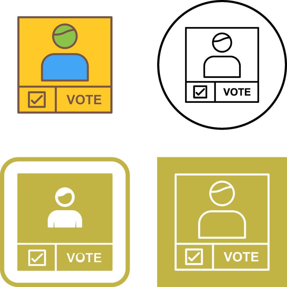 Candidate Banner Icon Design vector