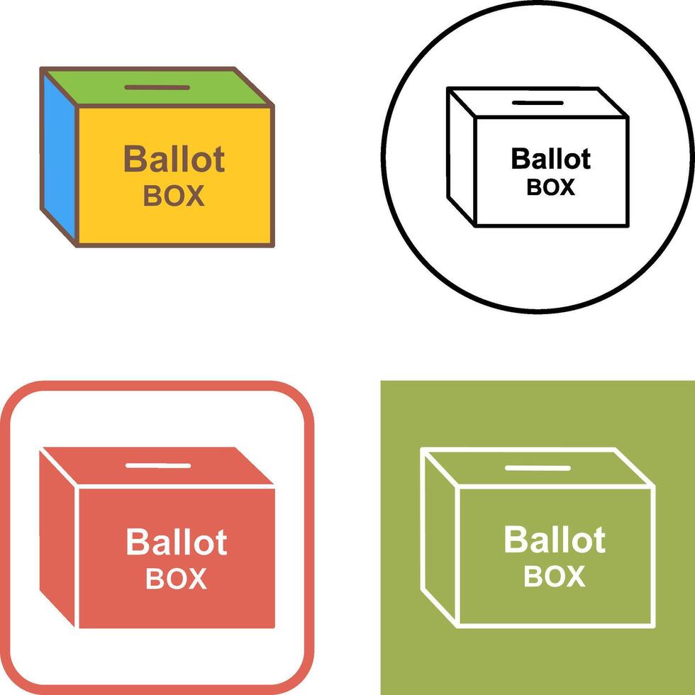 Ballot Box Icon Design vector