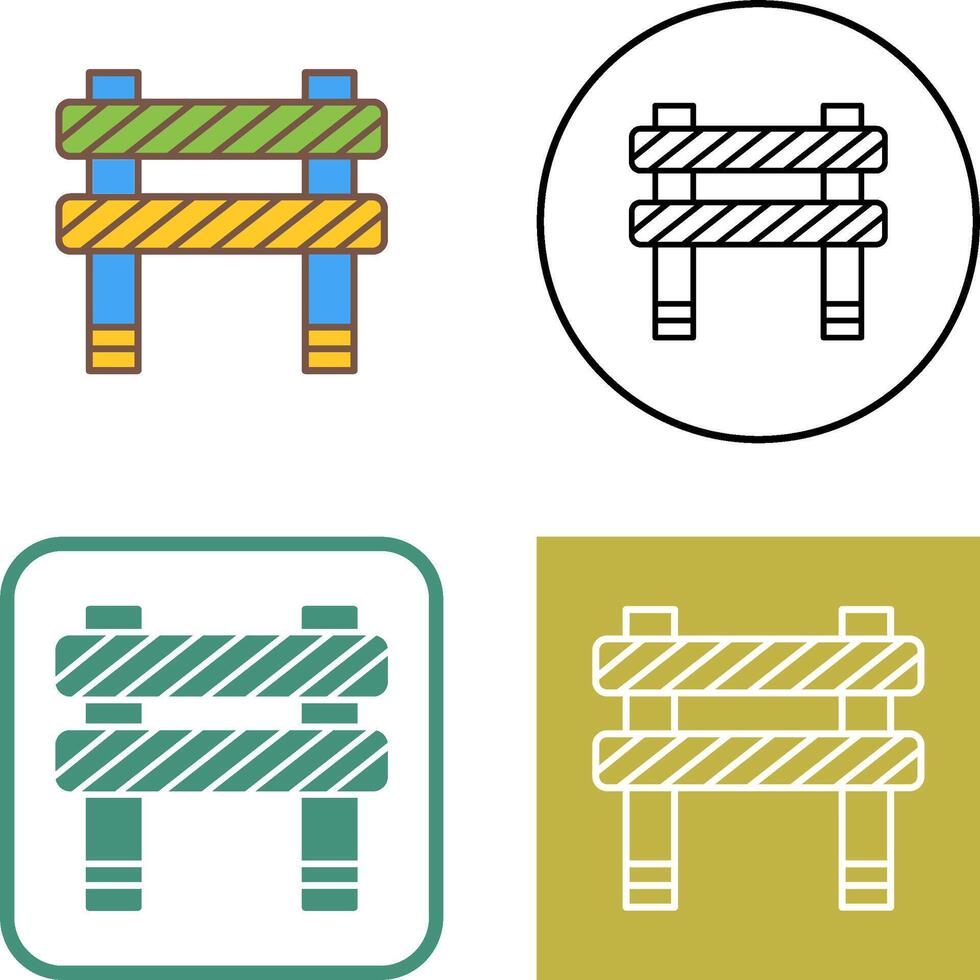 Unique Barrier Icon Design vector