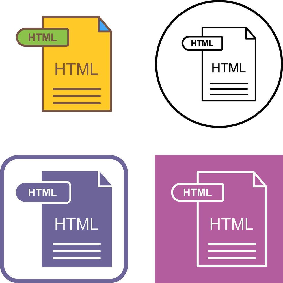 HTML Icon Design vector