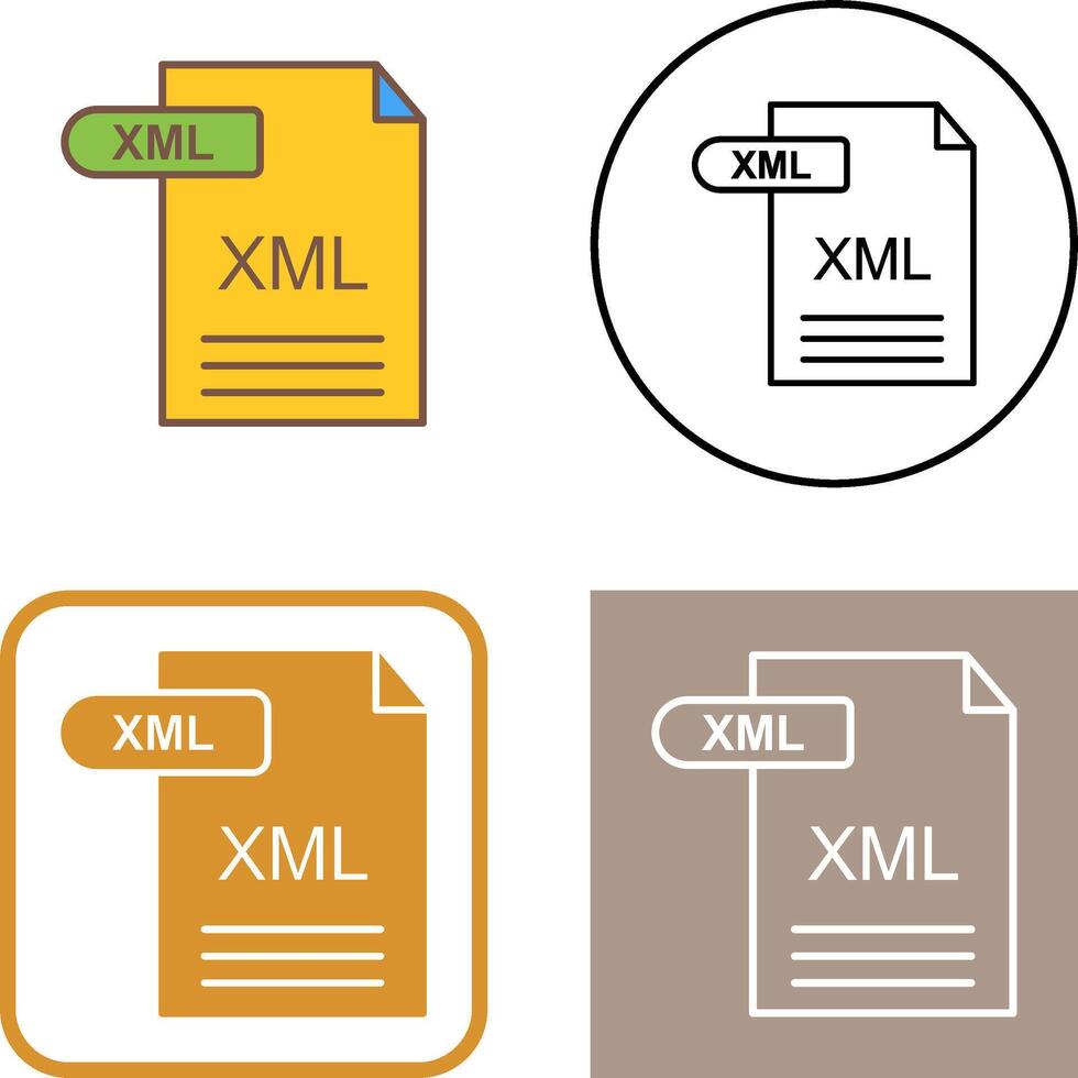 XML Icon Design vector