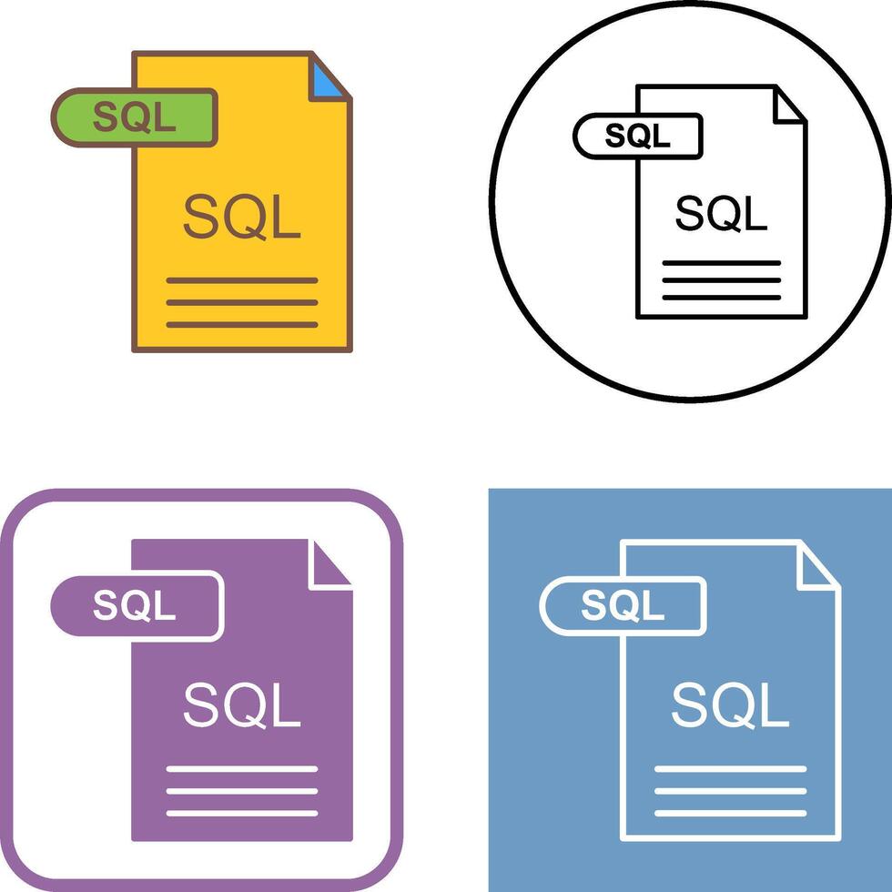 SQL Icon Design vector