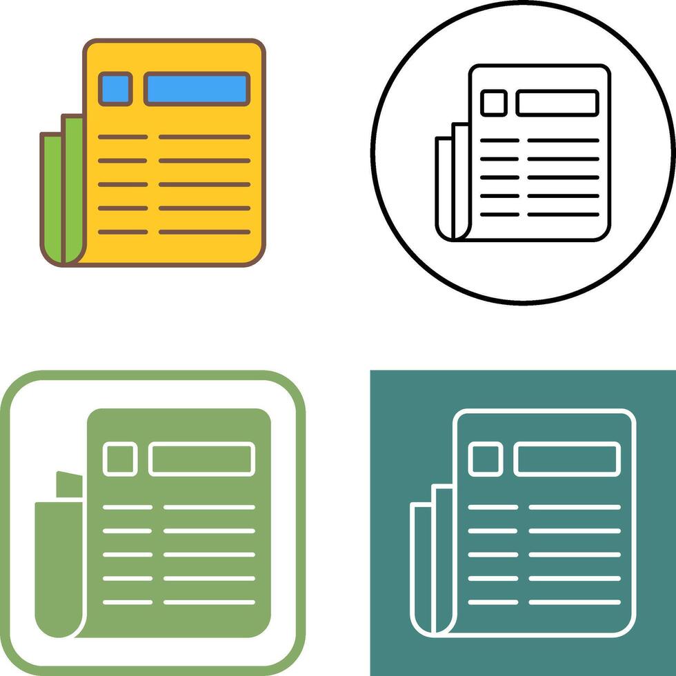 News Paper Icon Design vector