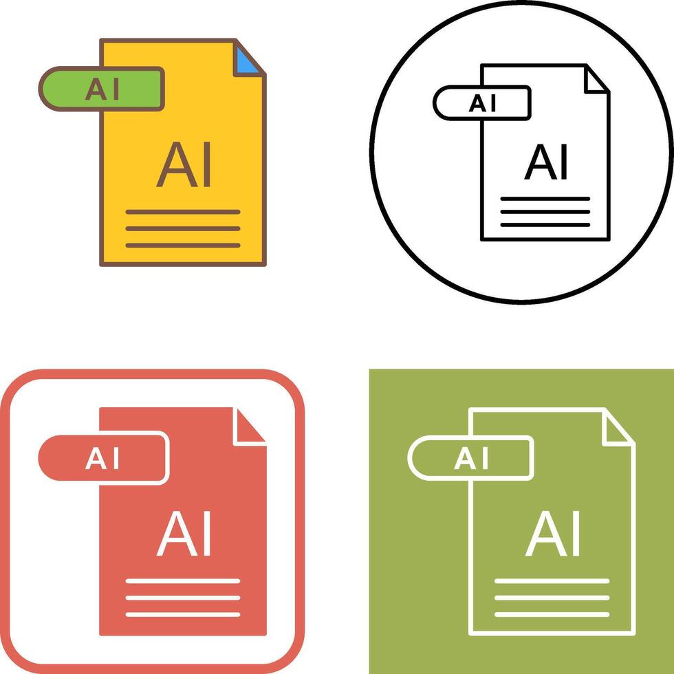 AI Icon Design vector