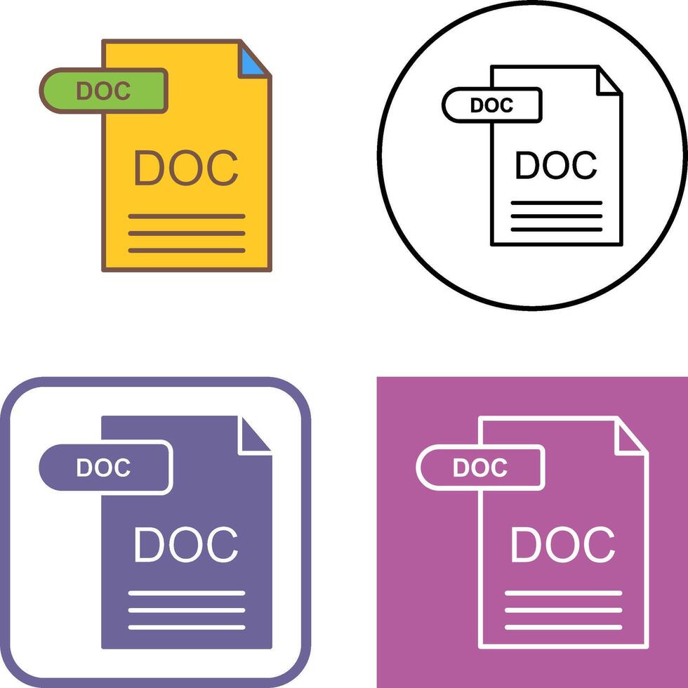 DOC Icon Design vector