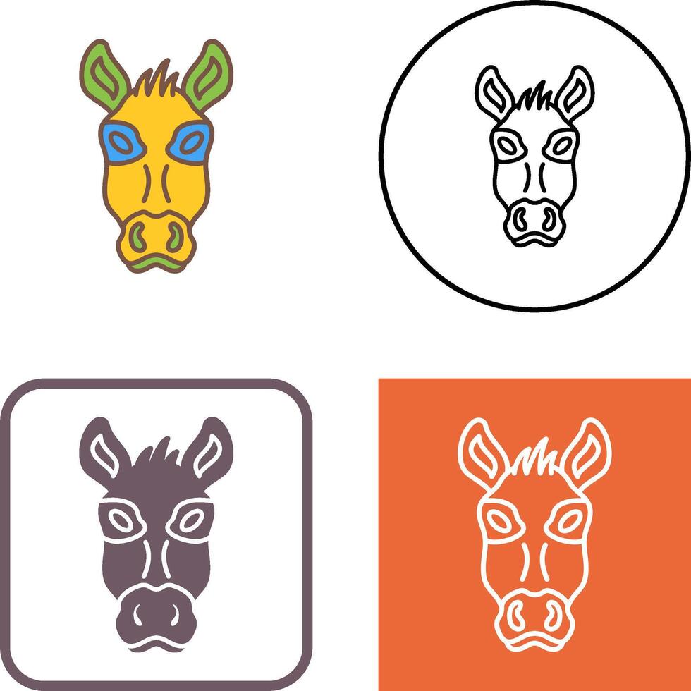 Donkey Icon Design vector