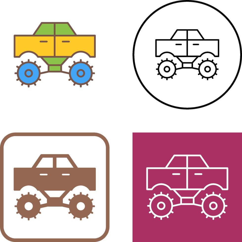 Monster Truck Icon Design vector