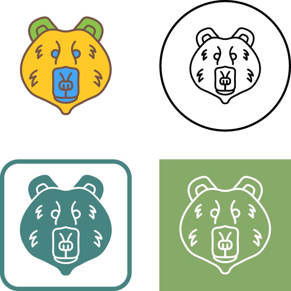 Polar Bear Icon Design vector