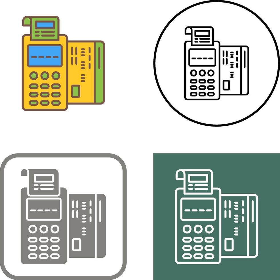 Pos Terminal Icon Design vector