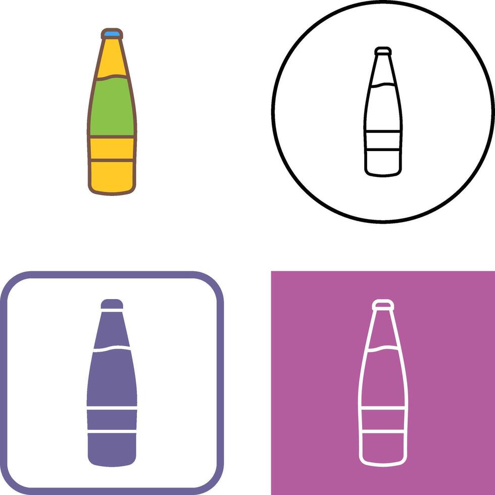 Beer Bottle Icon Design vector