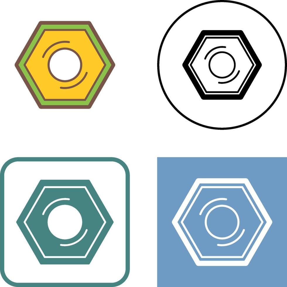 Nut Icon Design vector