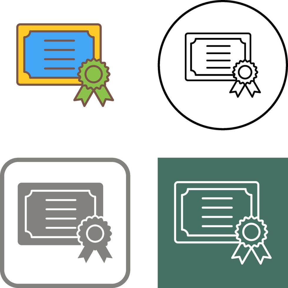 Certificate Icon Design vector