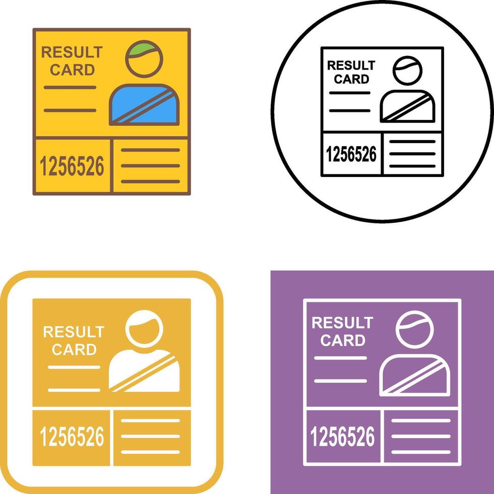 Candidate Results Icon Design vector