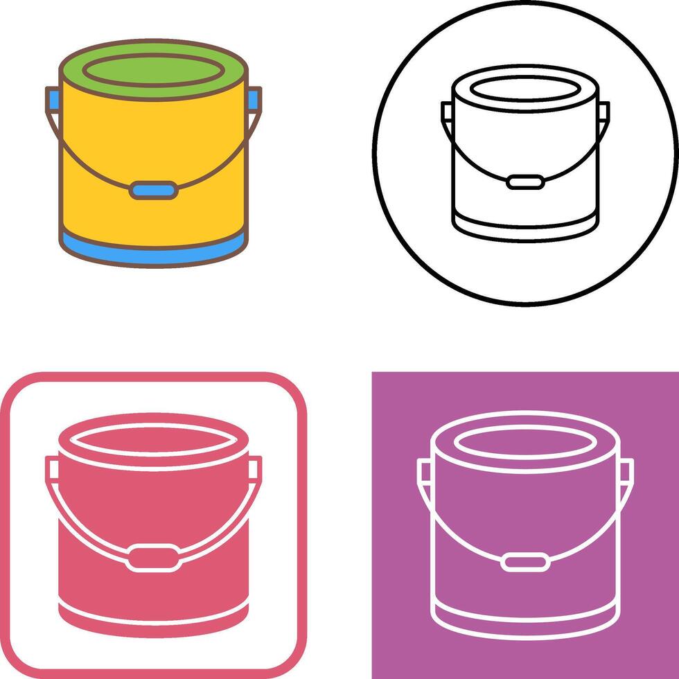 Paint Bucket Icon Design vector