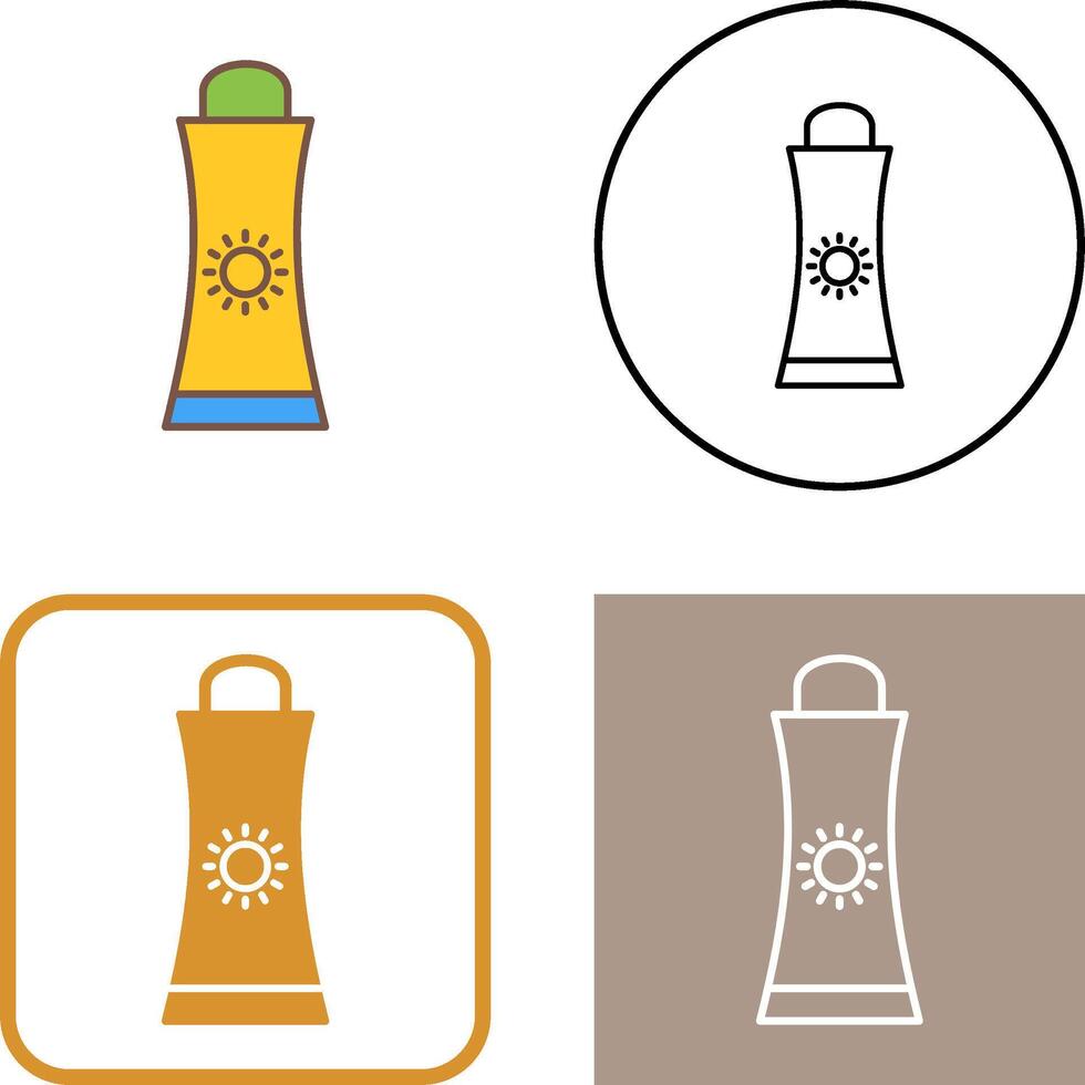Sunblock Cream Icon Design vector