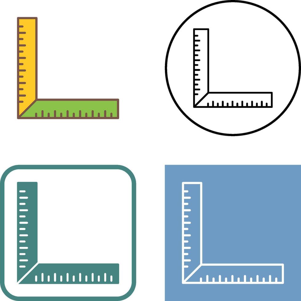 square Ruler Icon Design vector