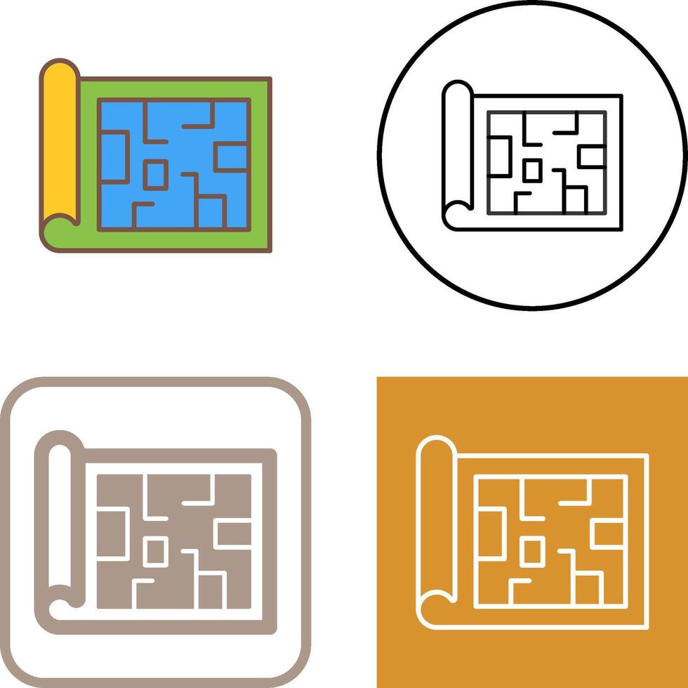 Blueprint Icon Design vector