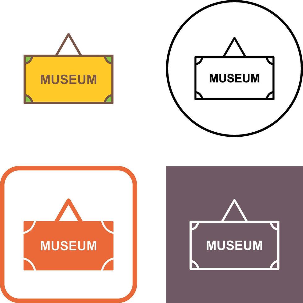 Museum Tag Icon Design vector