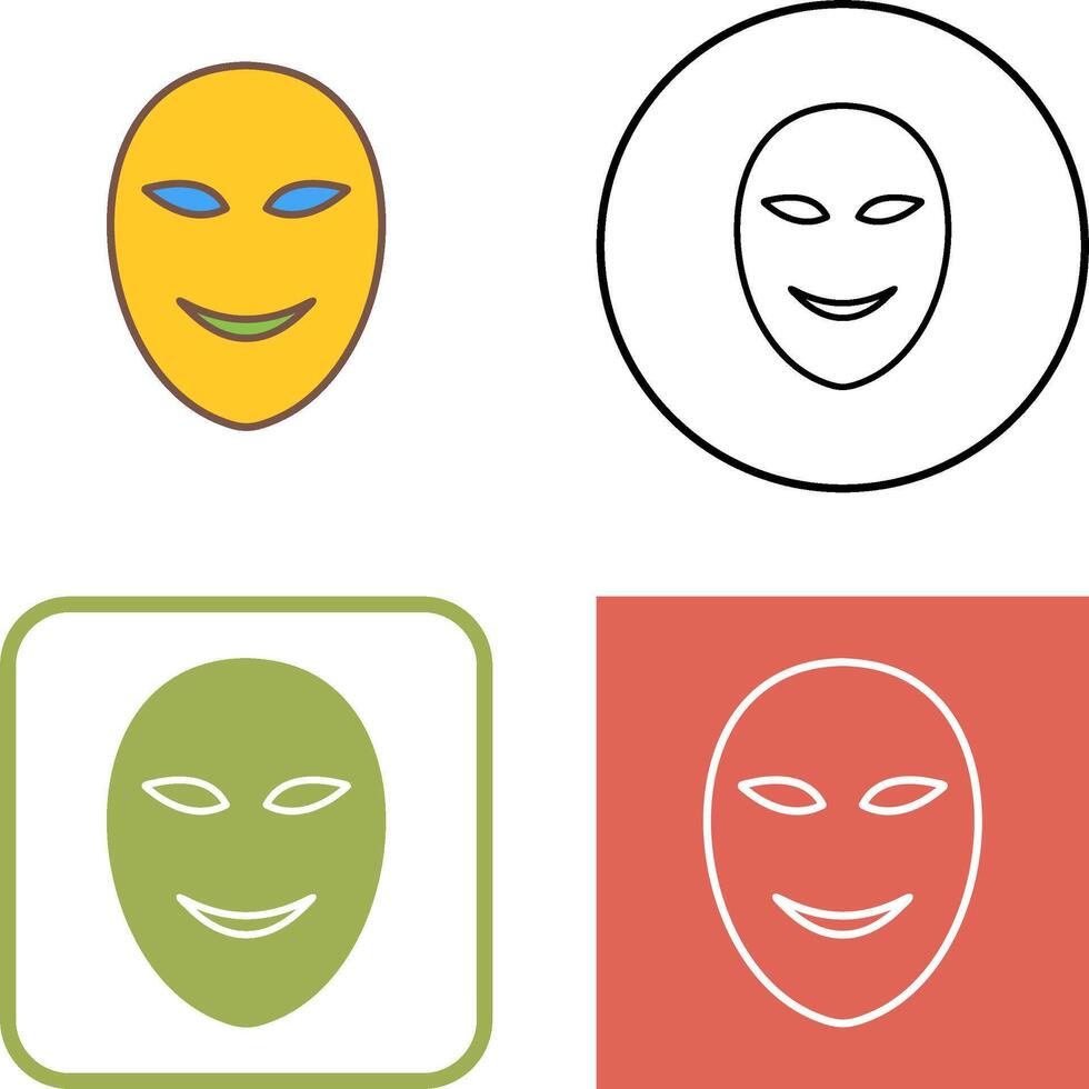 Ancient Face Mask Icon Design vector