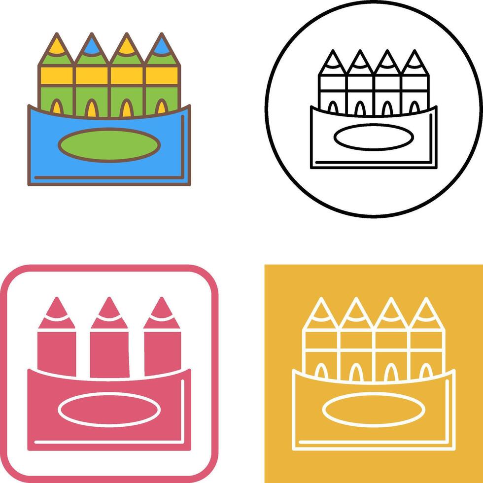 Crayons Icon Design vector