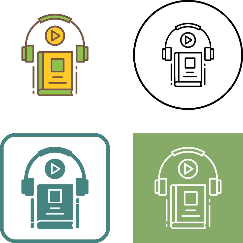 Audio Book Icon Design vector