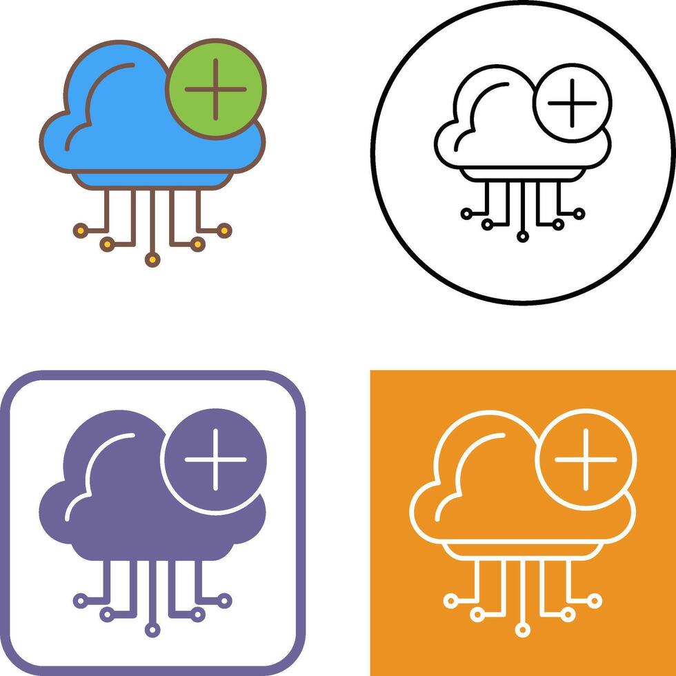 diseño de icono de computación en la nube vector