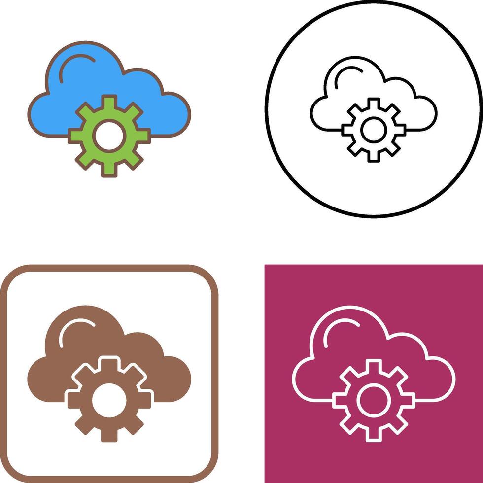 Cloud Computing Icon Design vector