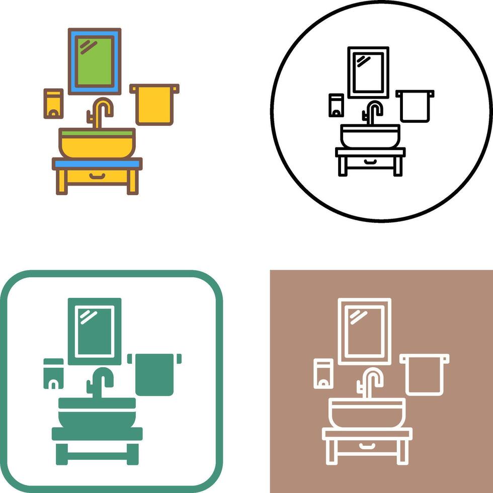 Washbasin Icon Design vector