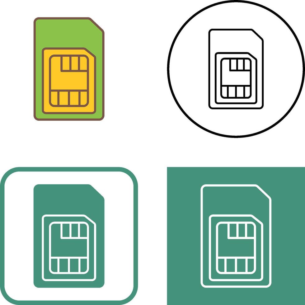Sim Card Icon Design vector