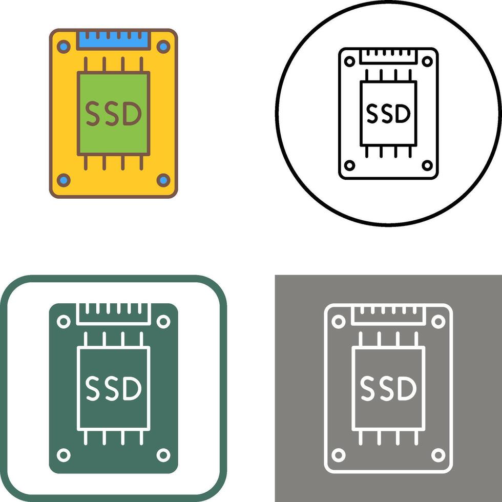 Ssd Icon Design vector