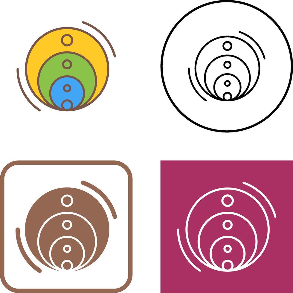 Venn Diagram Icon Design vector