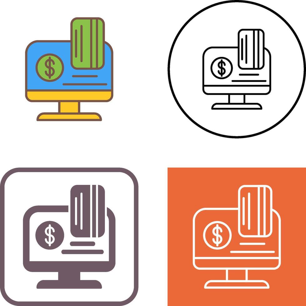 Online Payment Icon Design vector