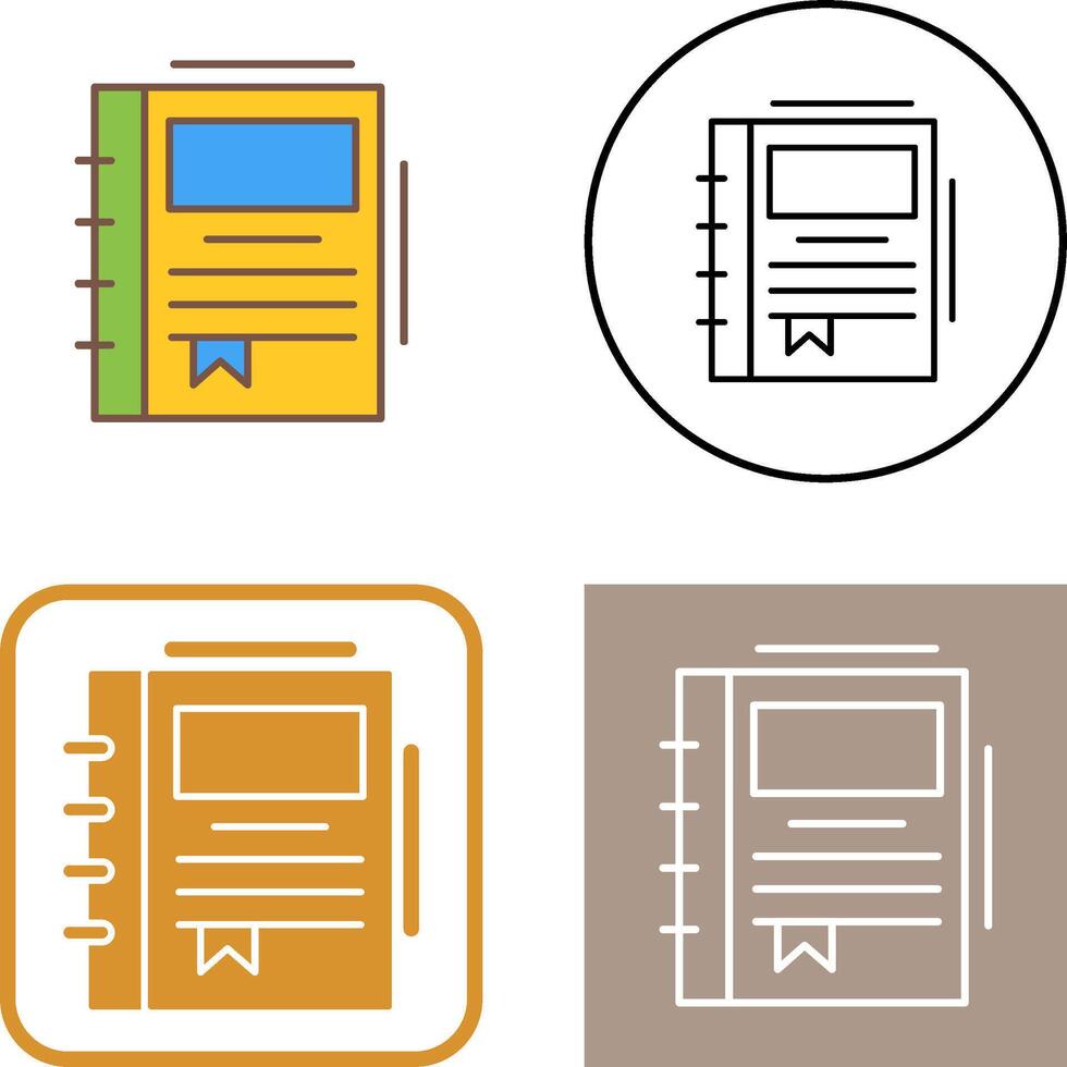 Spring Notebook Icon Design vector