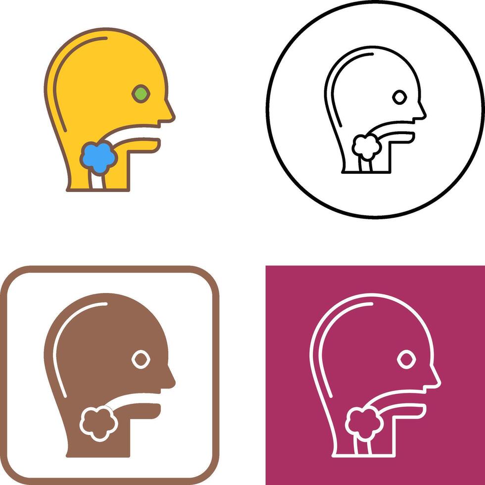 Throat Cancer Icon Design vector