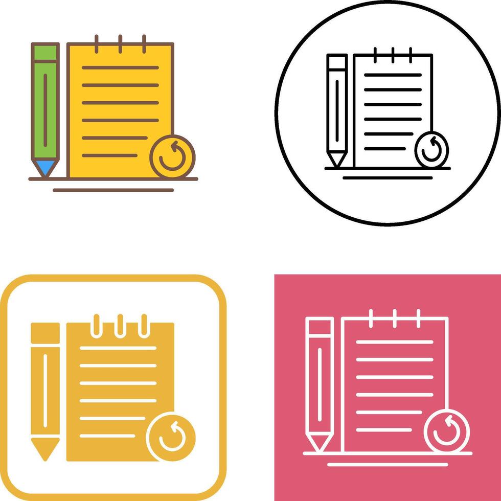 Rechecked Notes Icon Design vector