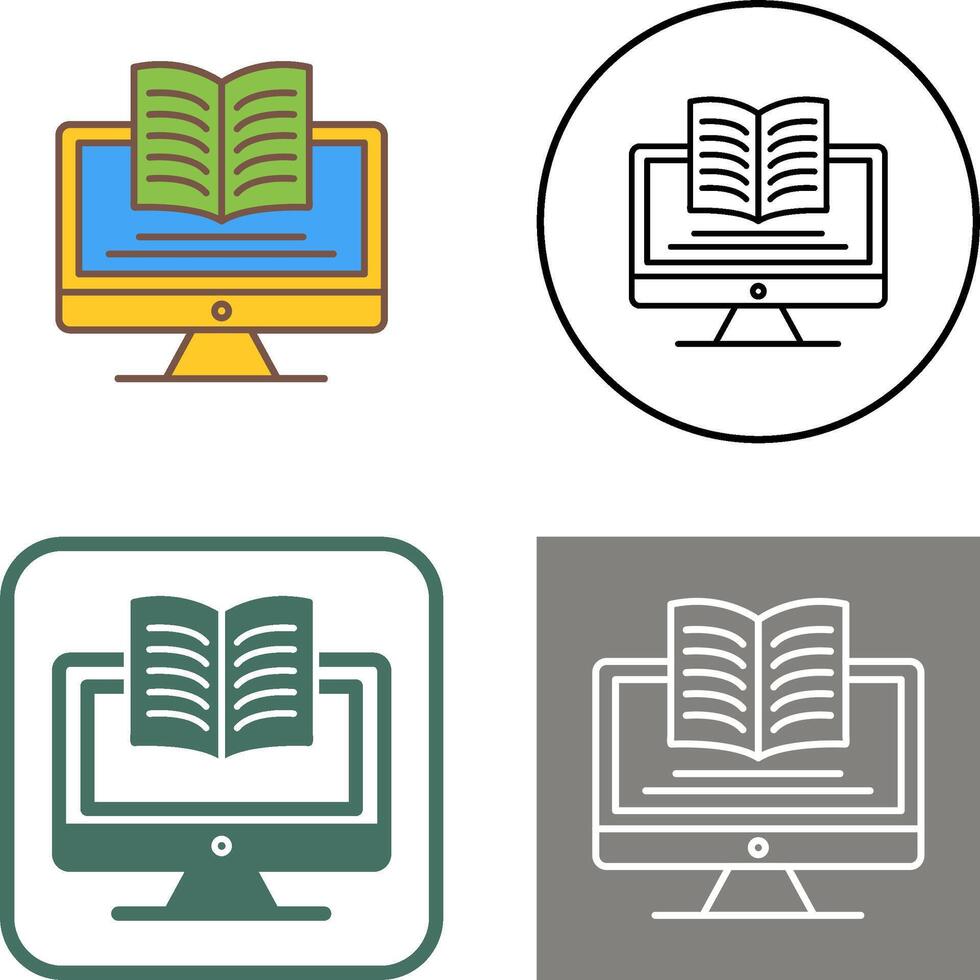 Digital Learning Icon Design vector
