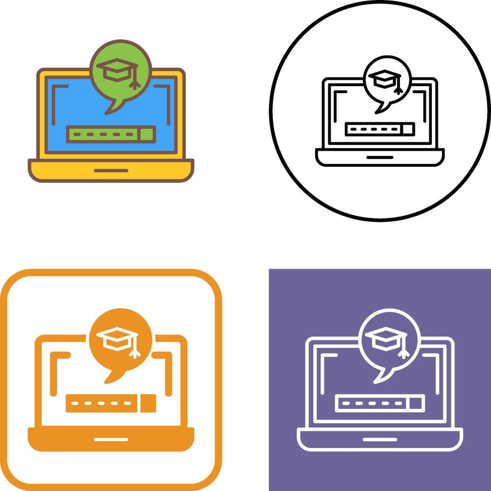 Digital Learning Icon Design vector