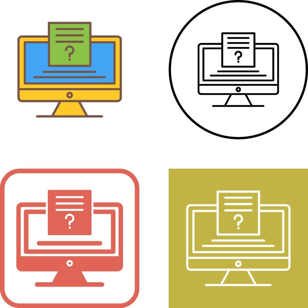 Quiz Icon Design vector