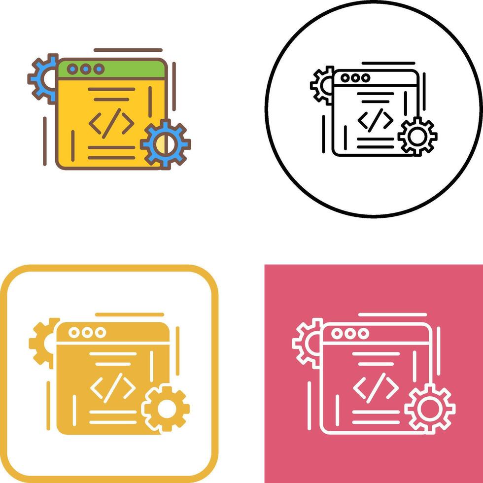 Coding Icon Design vector