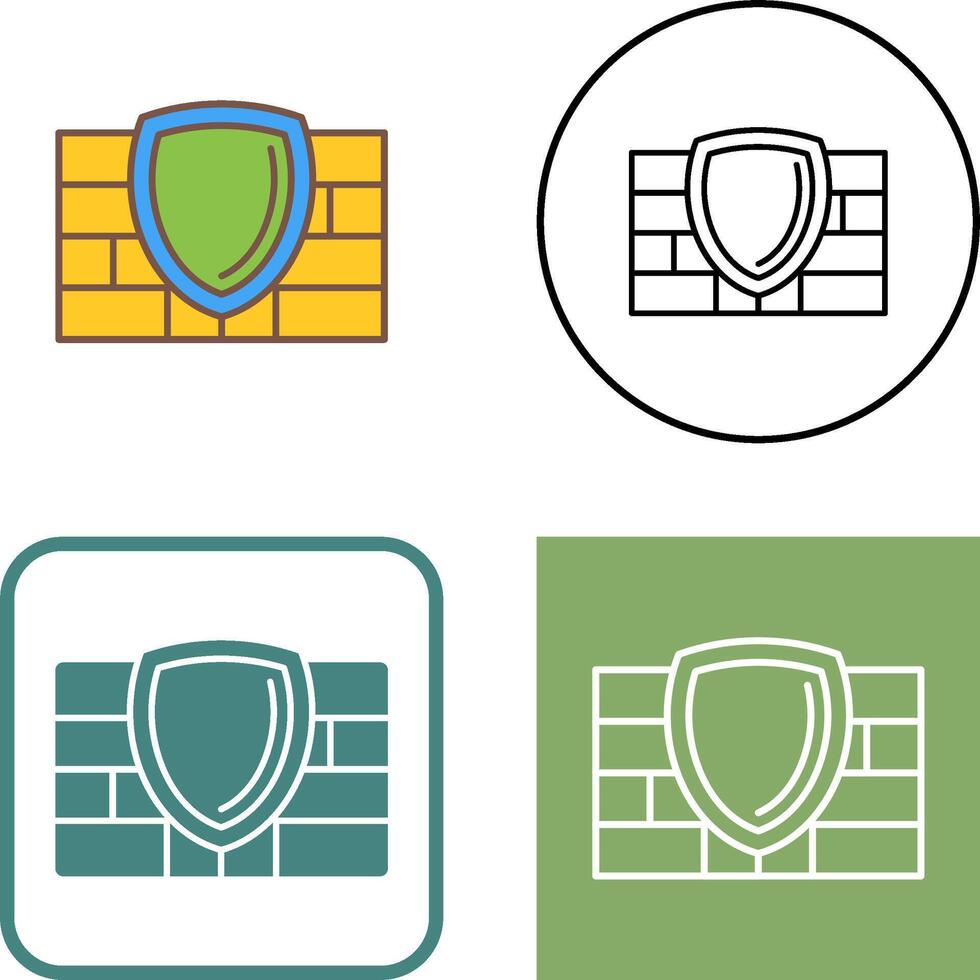 Firewall Icon Design vector